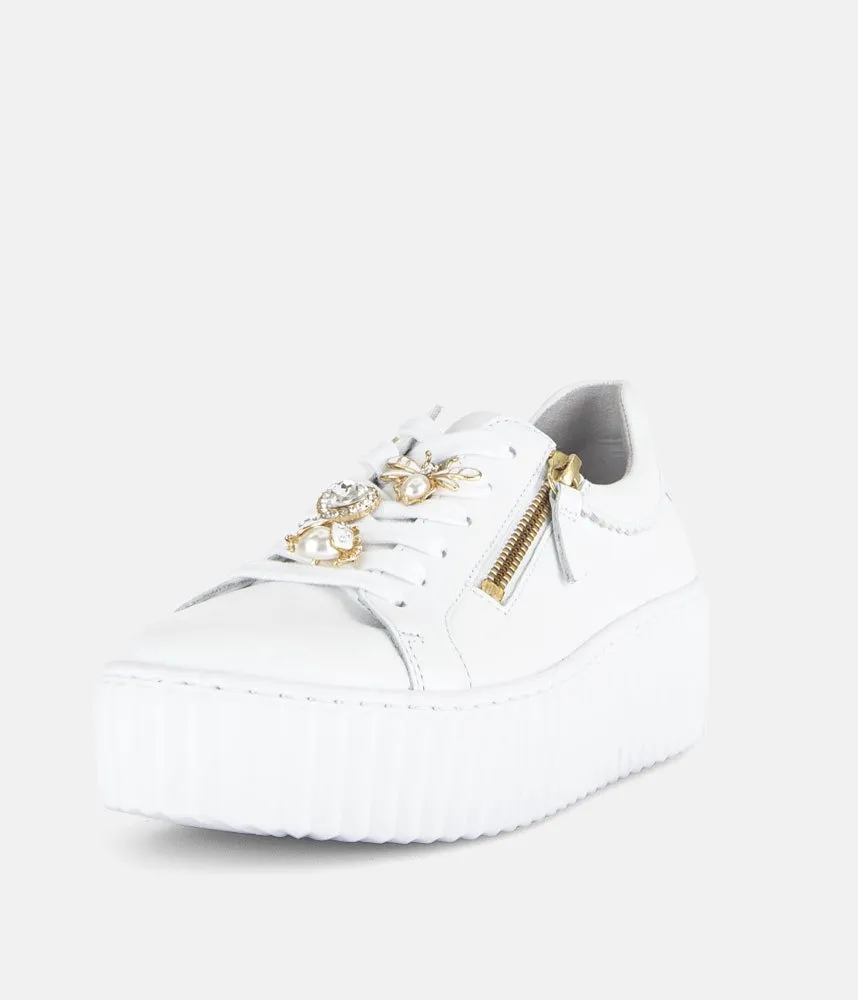 Gabor Sporty Luxe White Sneaker