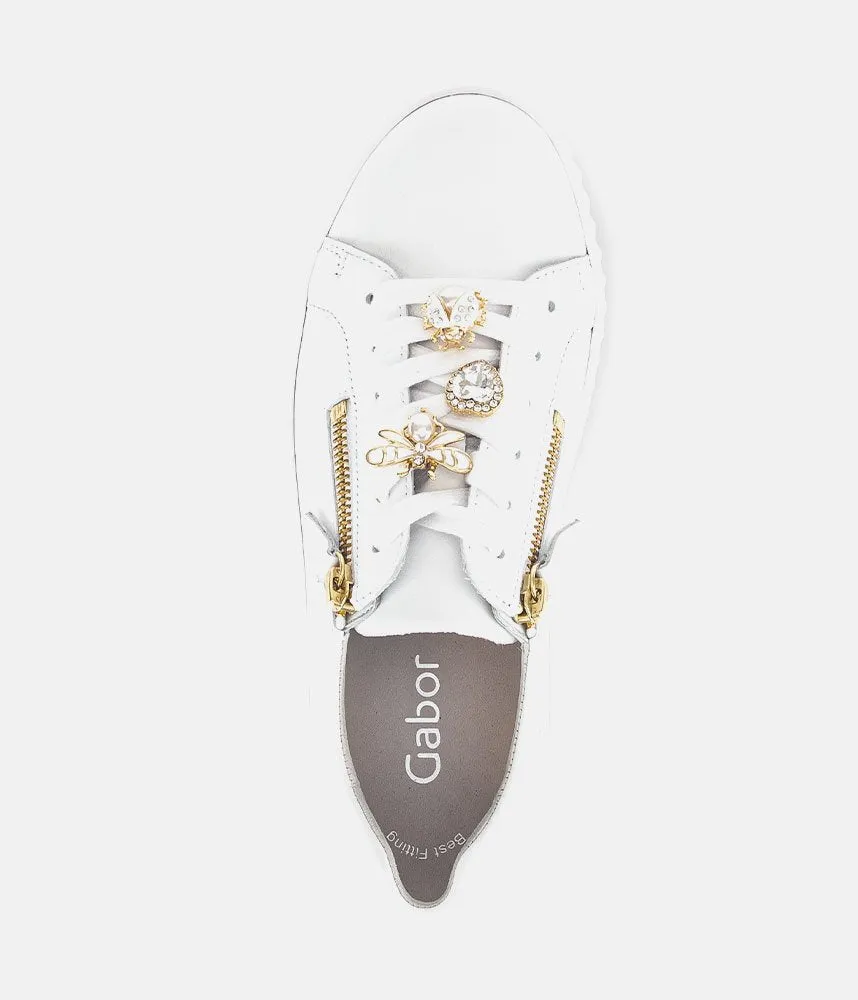 Gabor Sporty Luxe White Sneaker