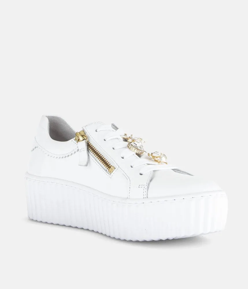 Gabor Sporty Luxe White Sneaker
