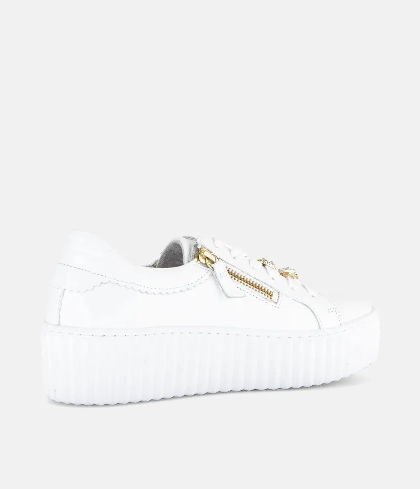 Gabor Sporty Luxe White Sneaker