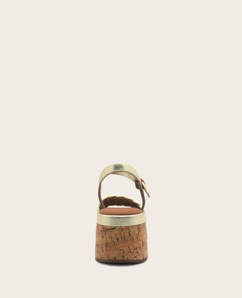 GENTLE SOULS - Dorris Woven Leather Cork Platform Sandal