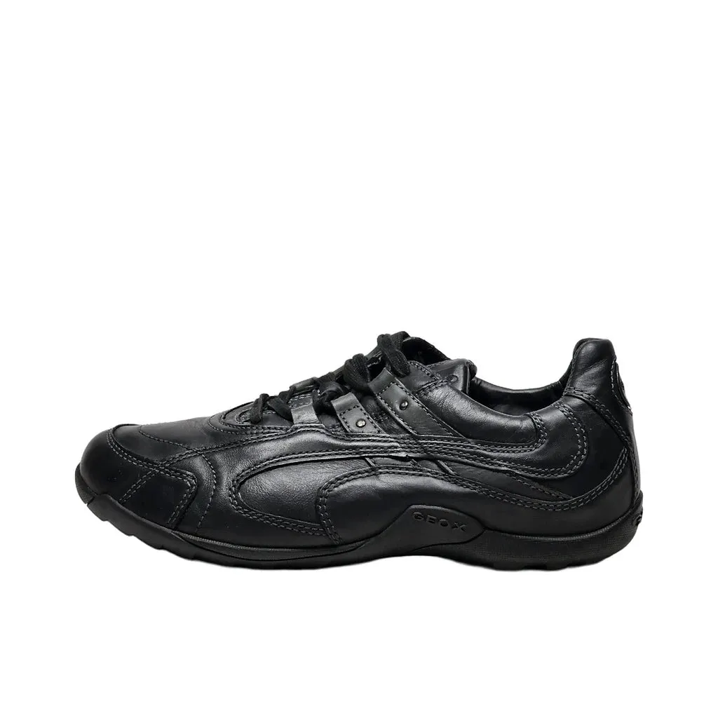 Geox Respira Sport Shoes Leather Black Colour For Men