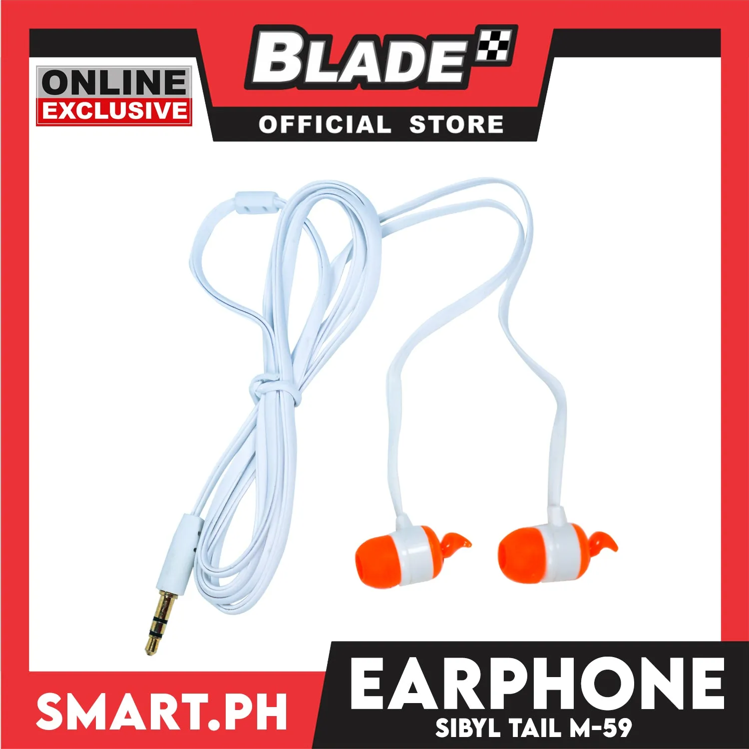 Gifts Earphone Sibyl Tail M-59 Good Sound Quality (Assorted Designs and Colors)