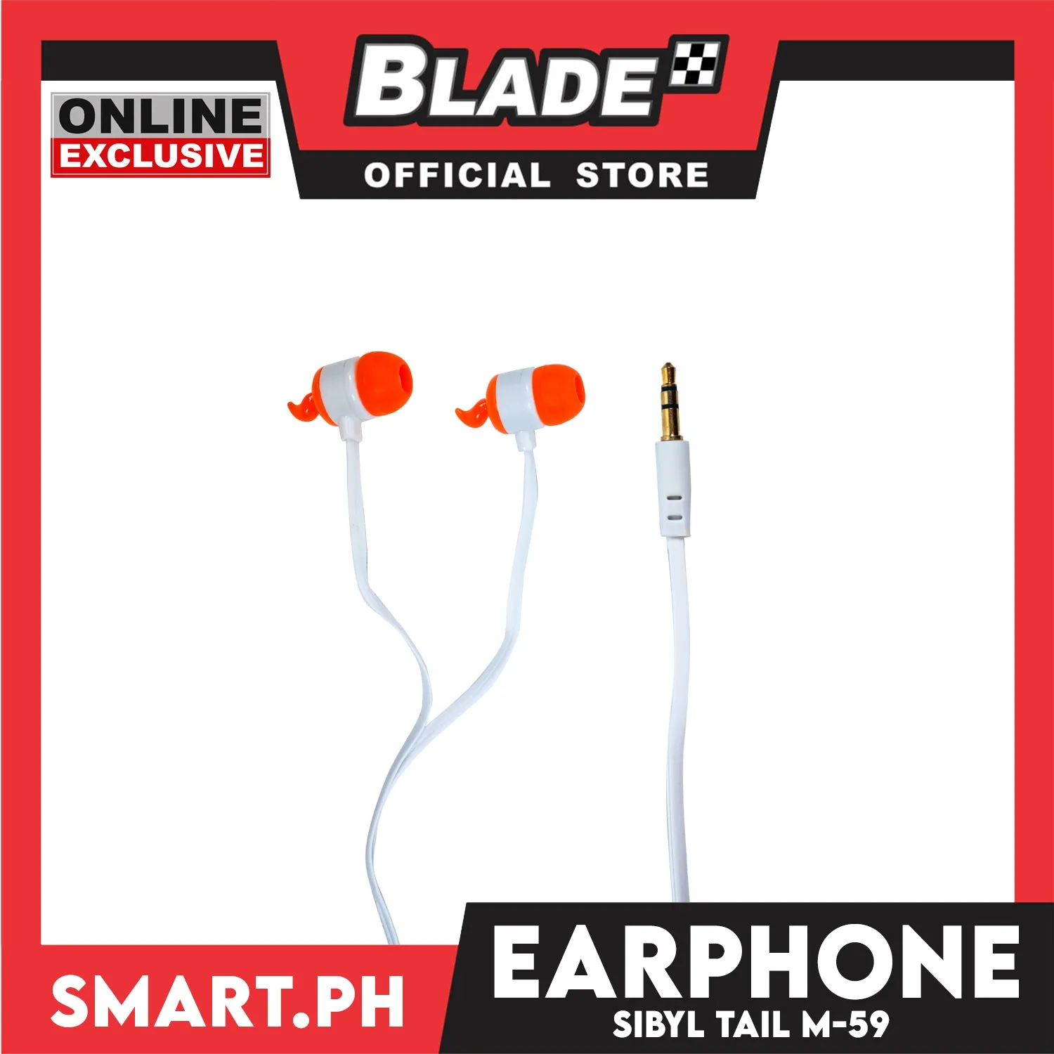 Gifts Earphone Sibyl Tail M-59 Good Sound Quality (Assorted Designs and Colors)