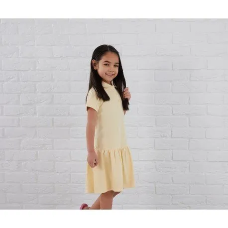 Girls Personalised Polo Dress with Initials - Various Colours