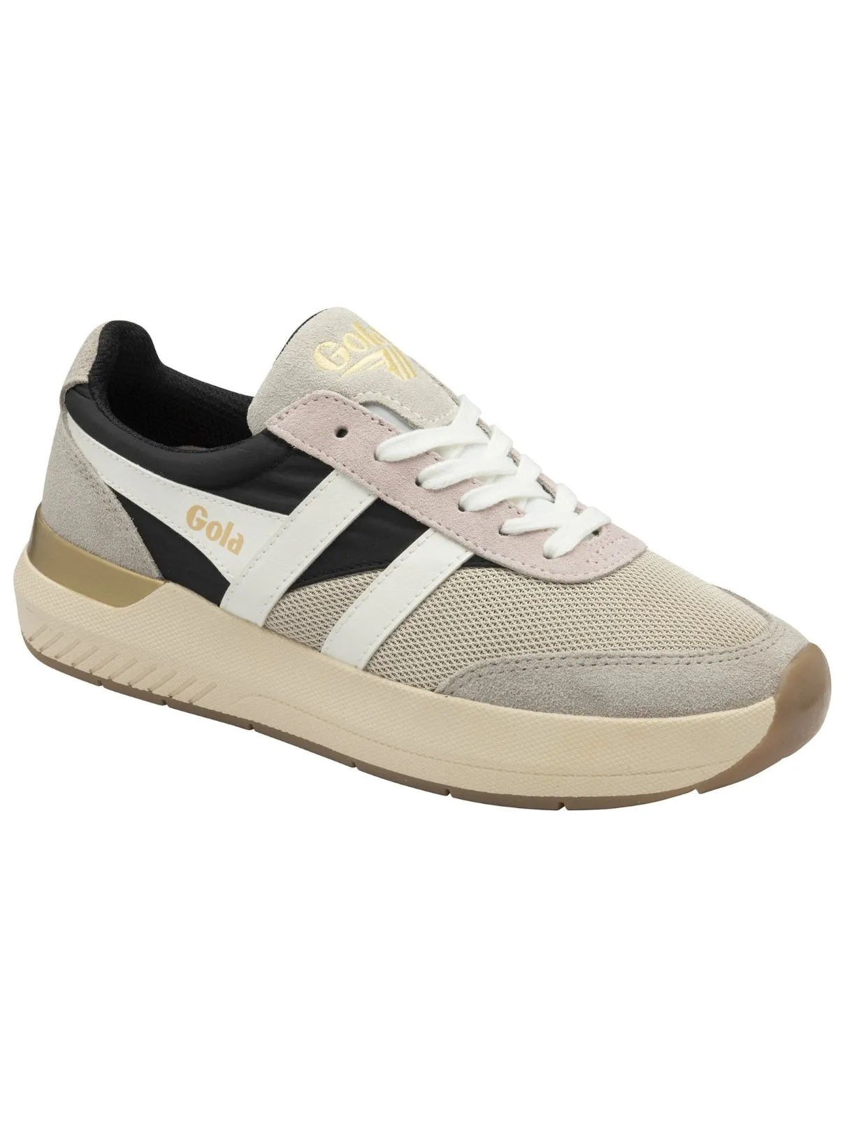 Gola Raven Sneaker in Wheat/Black/Feather Gray