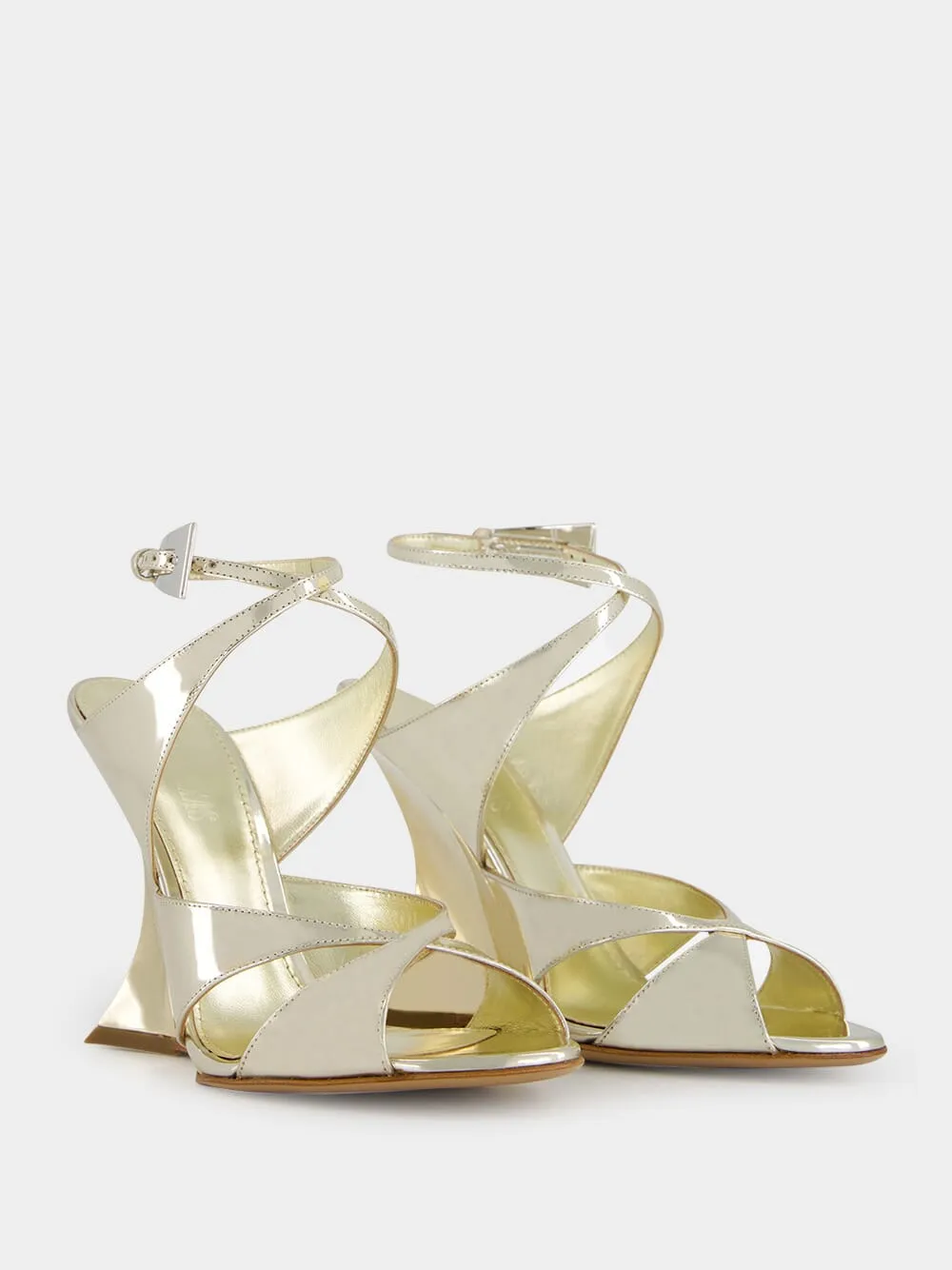 Gold Laila Gold Wedge Sandals