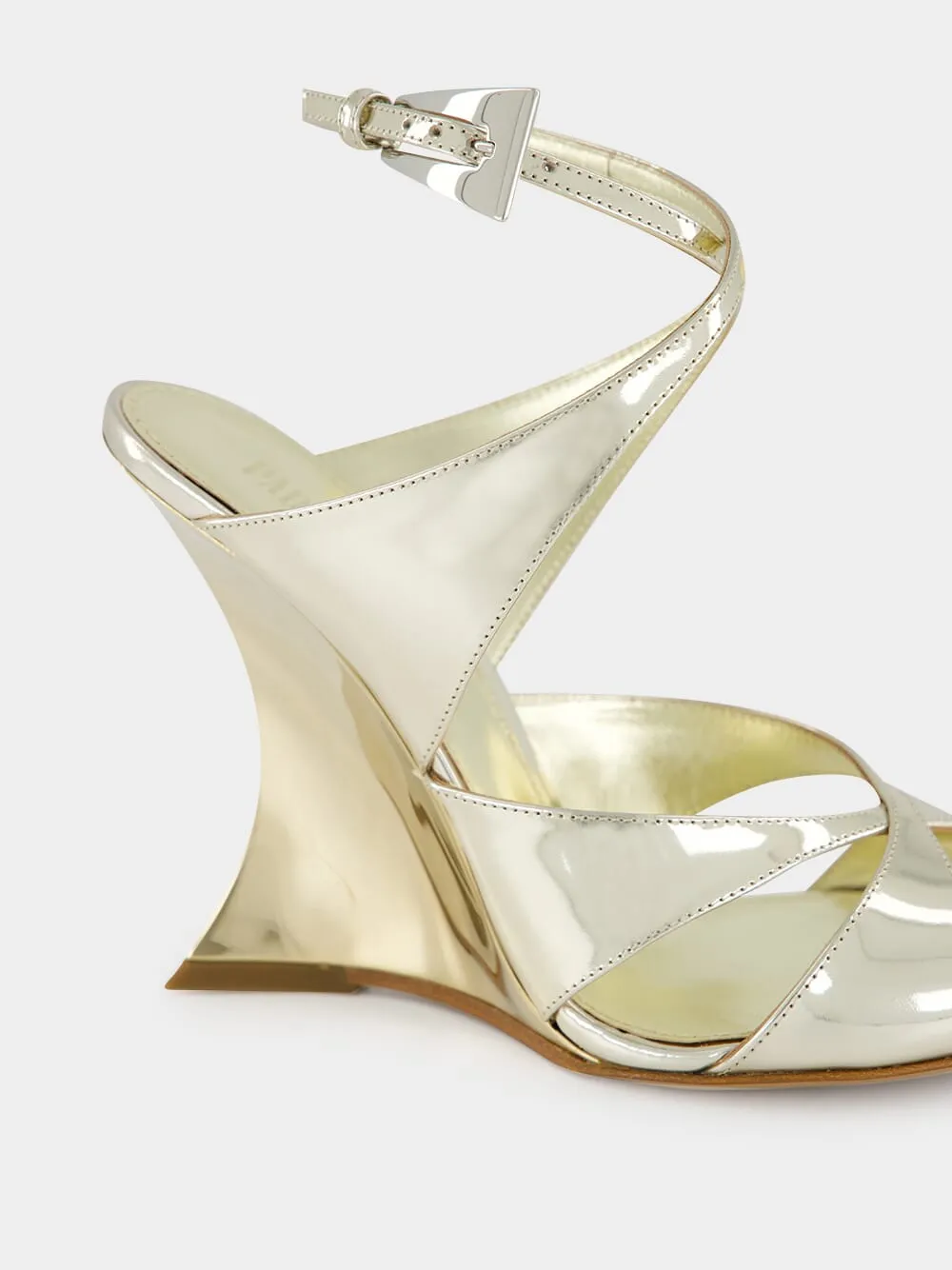 Gold Laila Gold Wedge Sandals