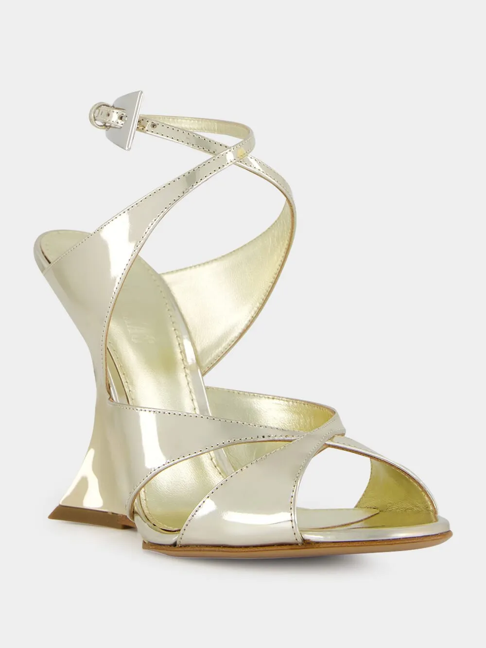 Gold Laila Gold Wedge Sandals