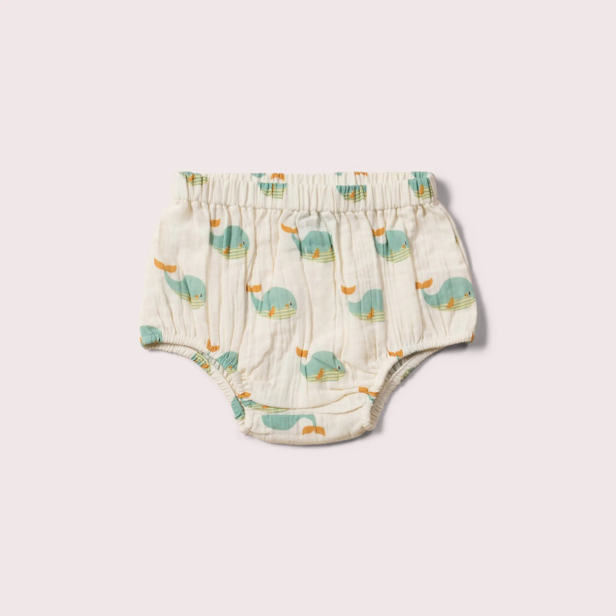 Golden Whales Organic Muslin Baby Bloomer Set - 2 Pack