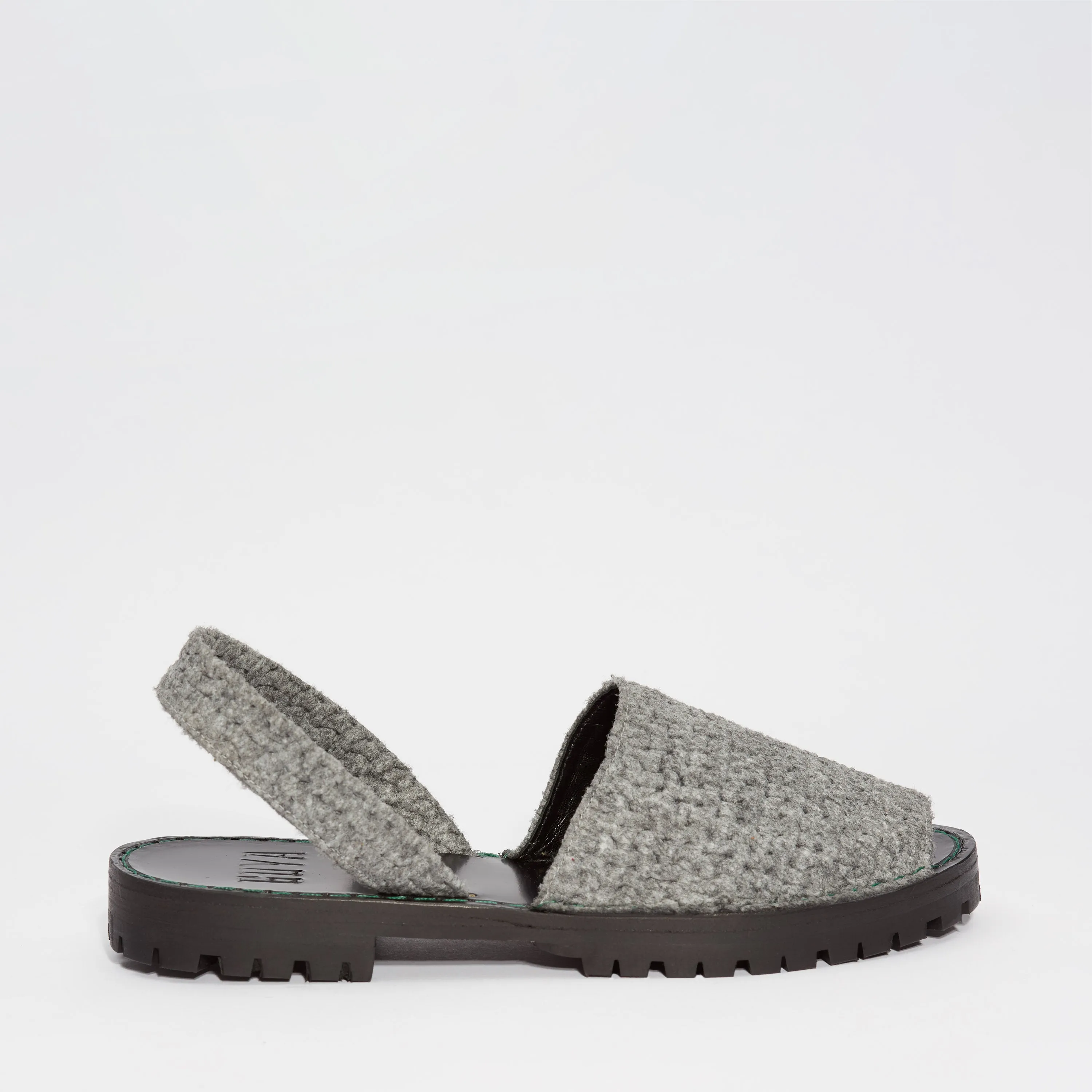 GOYA Gris Woven Felt Sandals