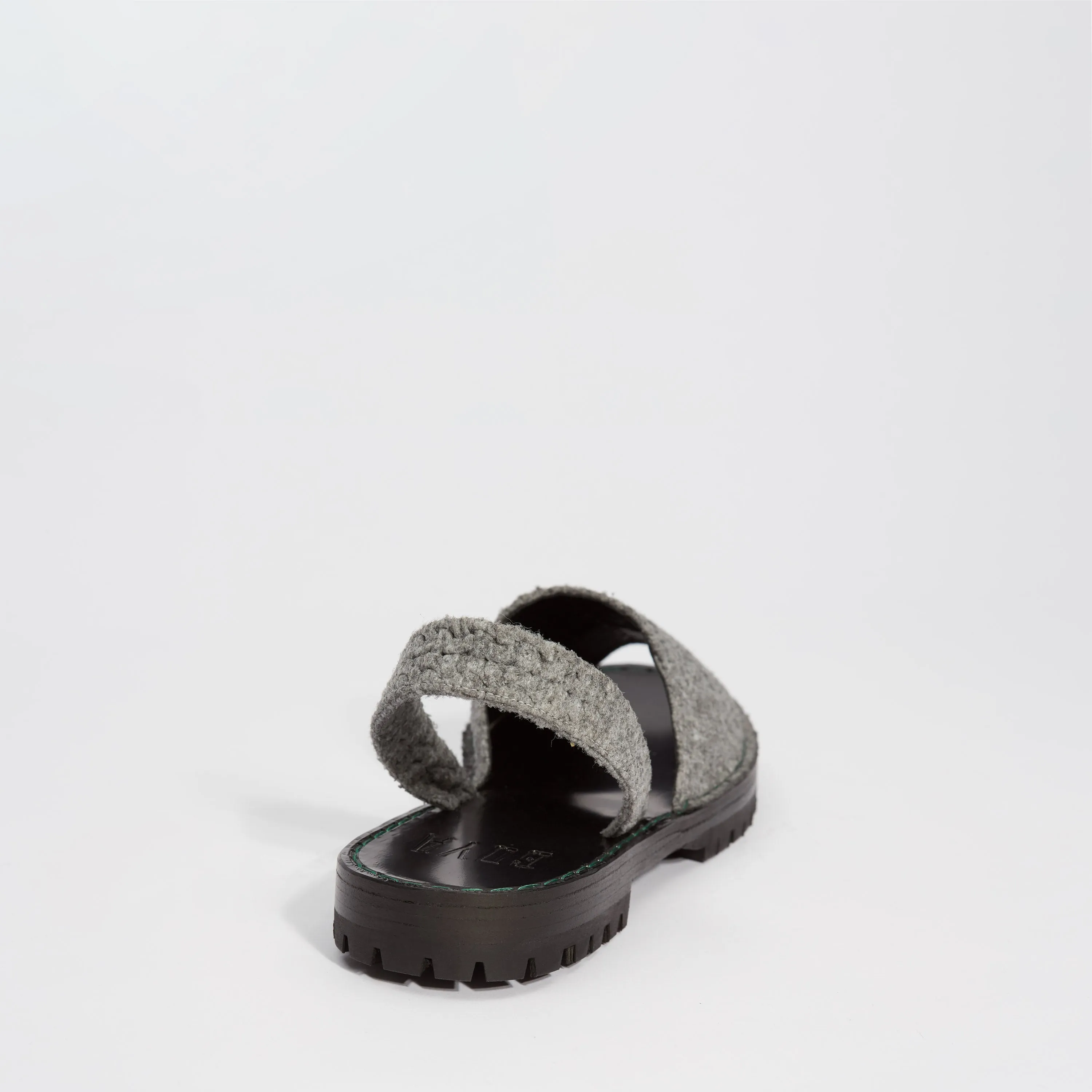 GOYA Gris Woven Felt Sandals