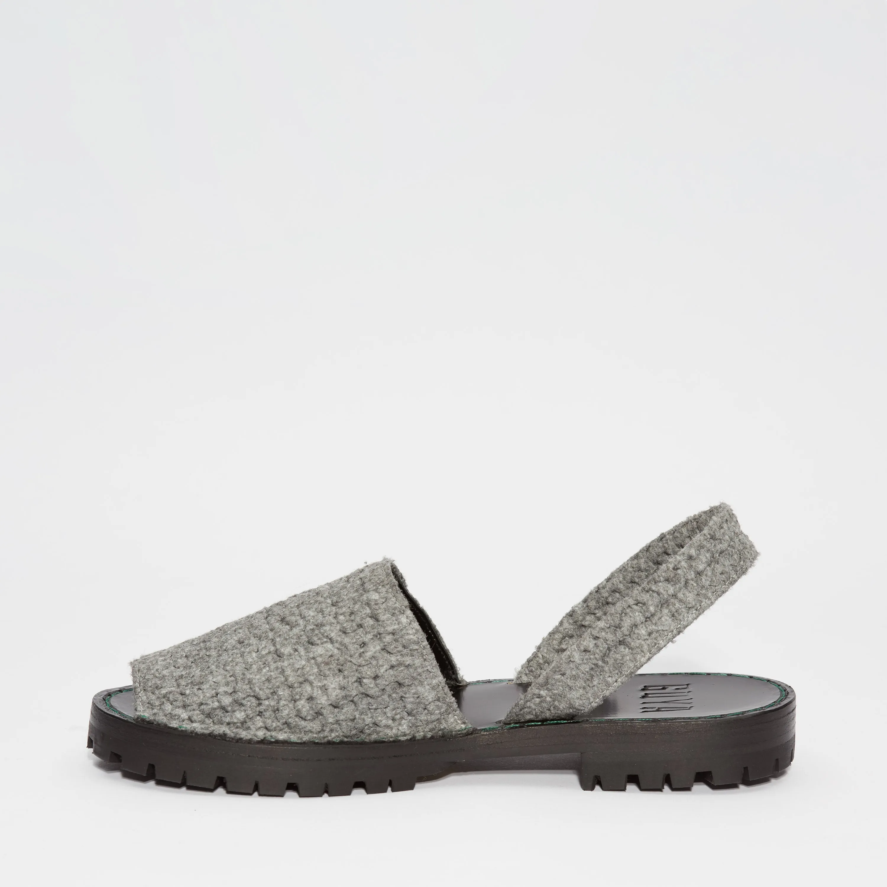 GOYA Gris Woven Felt Sandals