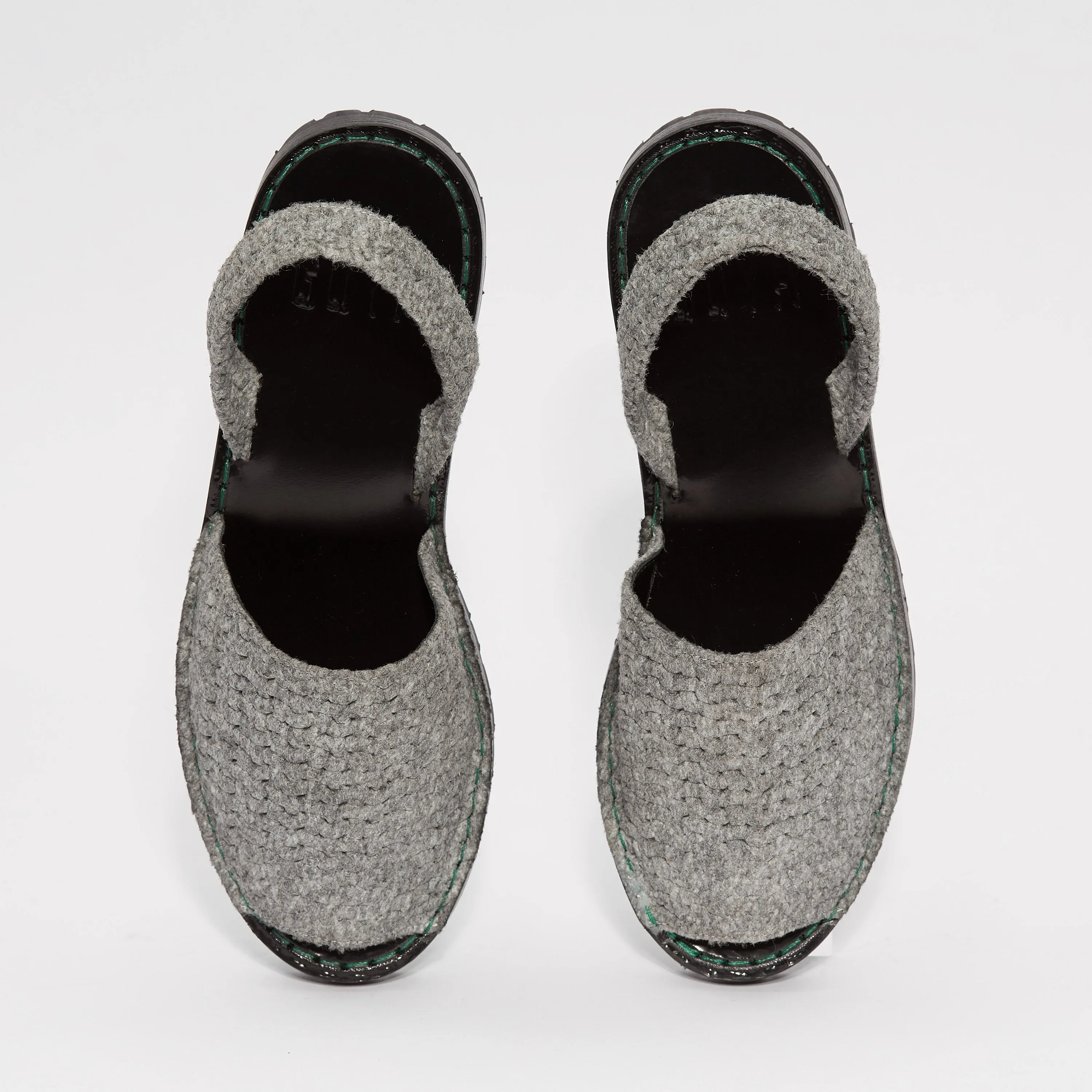 GOYA Gris Woven Felt Sandals