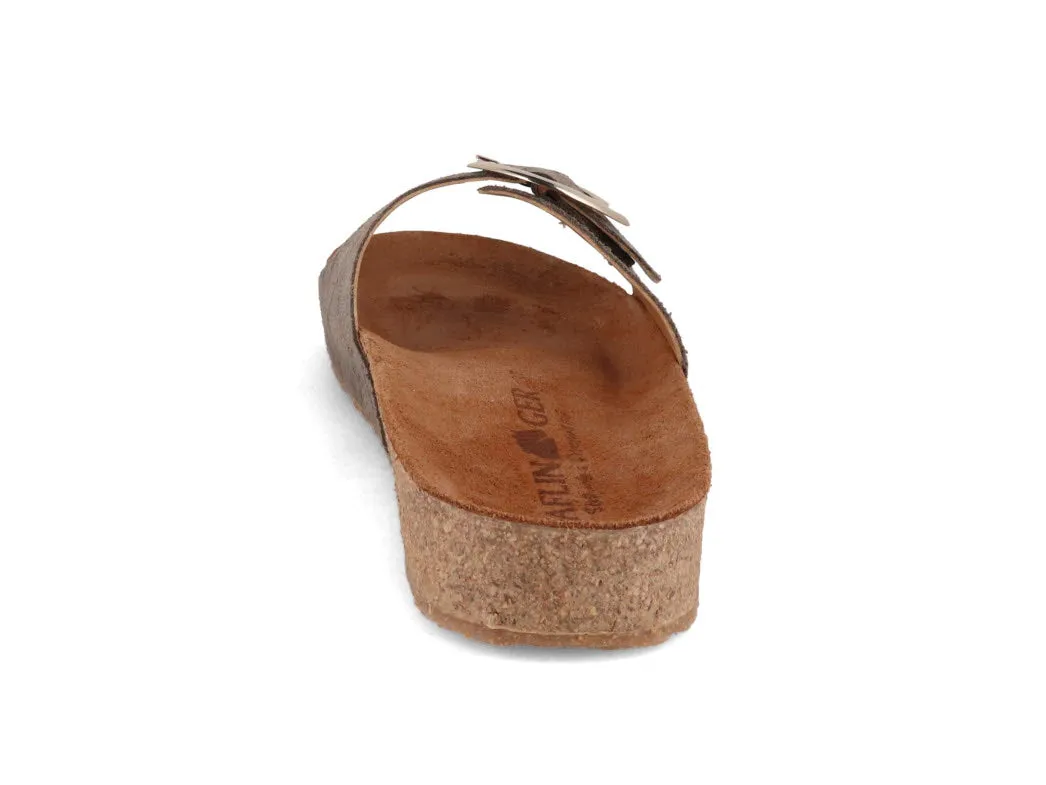 HAFLINGER Slide Sandals Round Buckle Gina