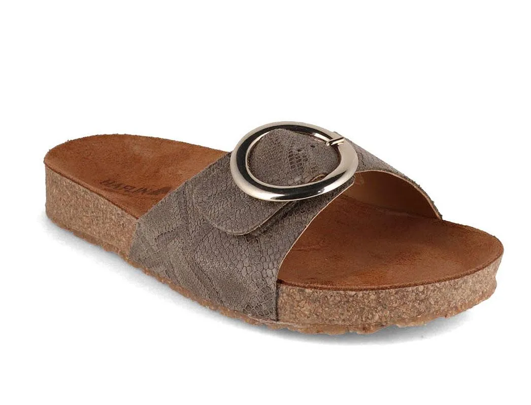 HAFLINGER Slide Sandals Round Buckle Gina
