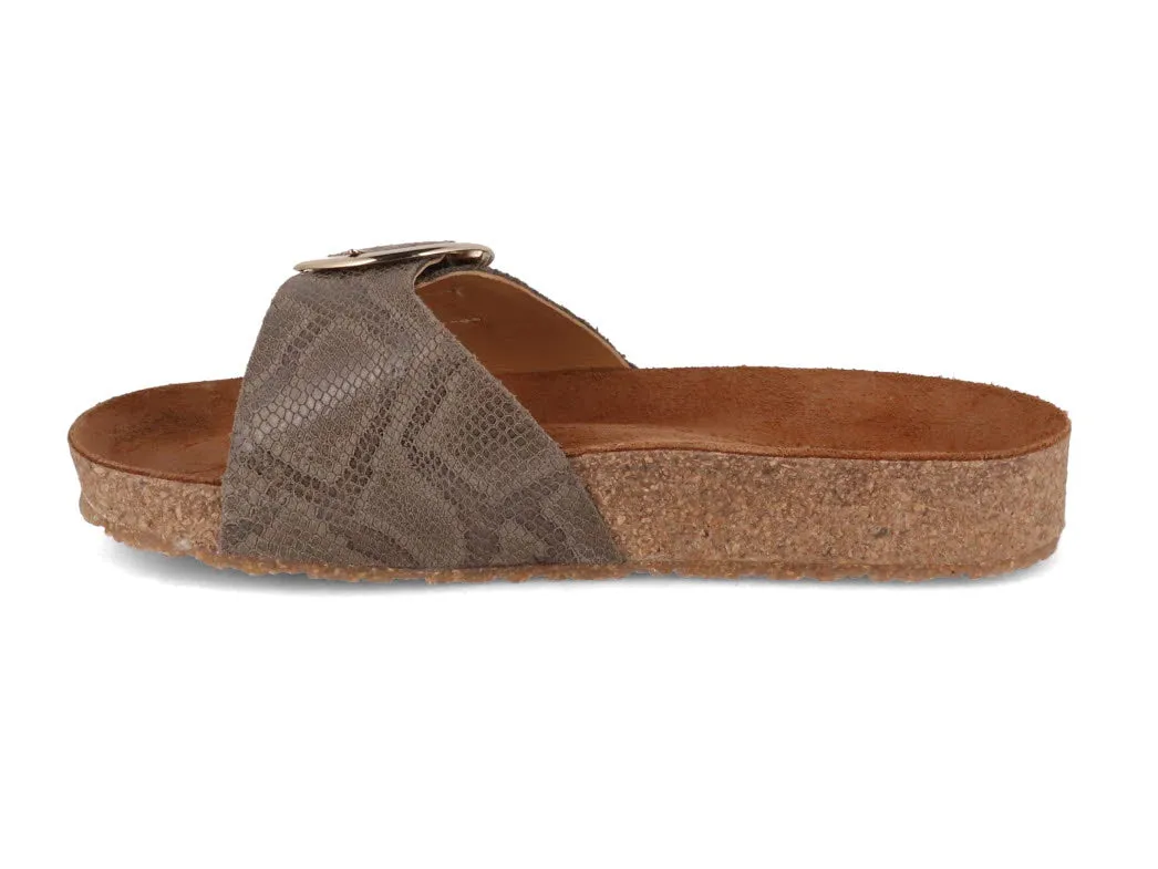 HAFLINGER Slide Sandals Round Buckle Gina