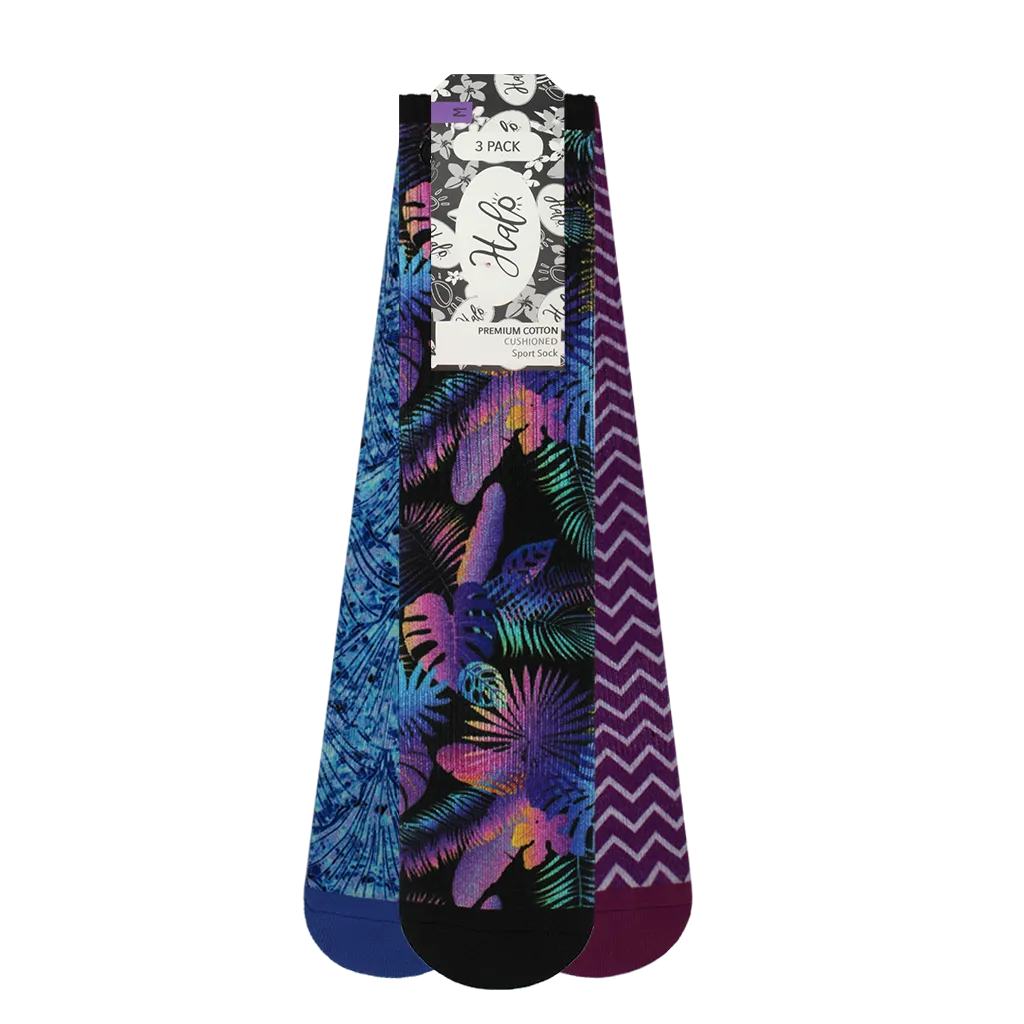 Halo Colour Rush Training Crew Socks 3 Pack