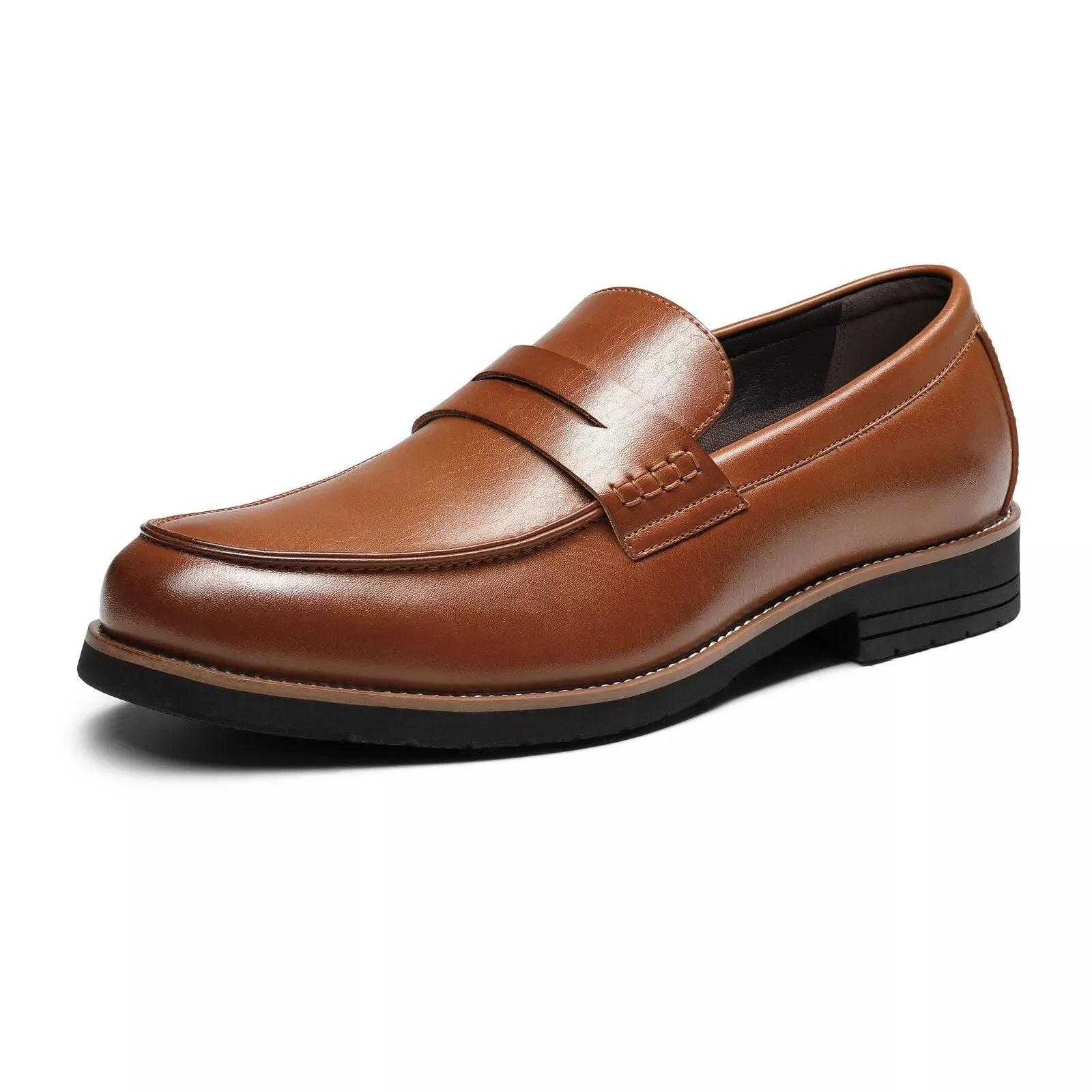 Handmade Men's Premium Leather Penny Loafers - Slip-On Business Dress Shoes