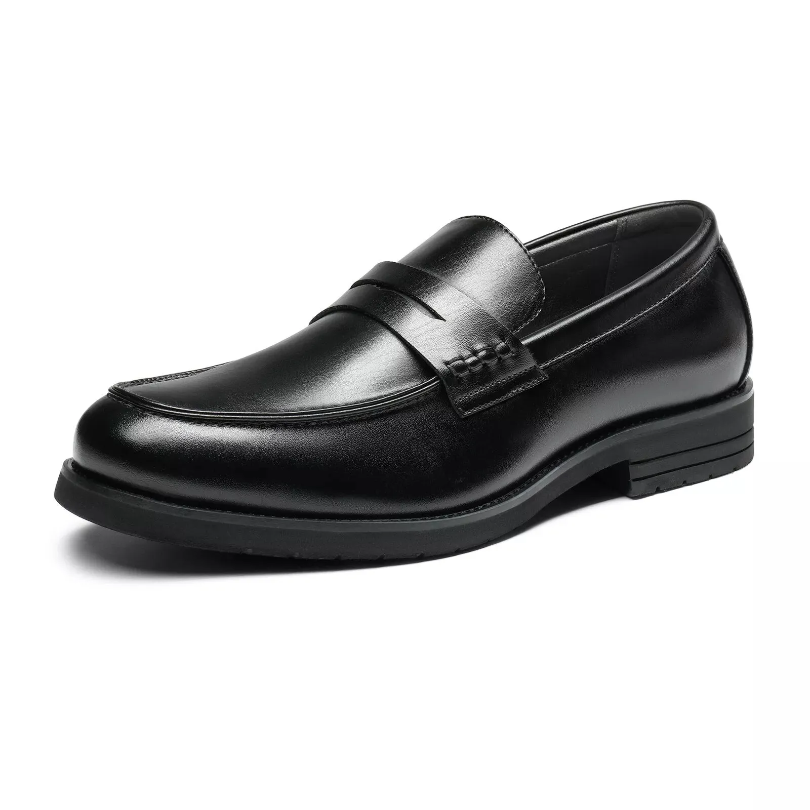 Handmade Men's Premium Leather Penny Loafers - Slip-On Business Dress Shoes