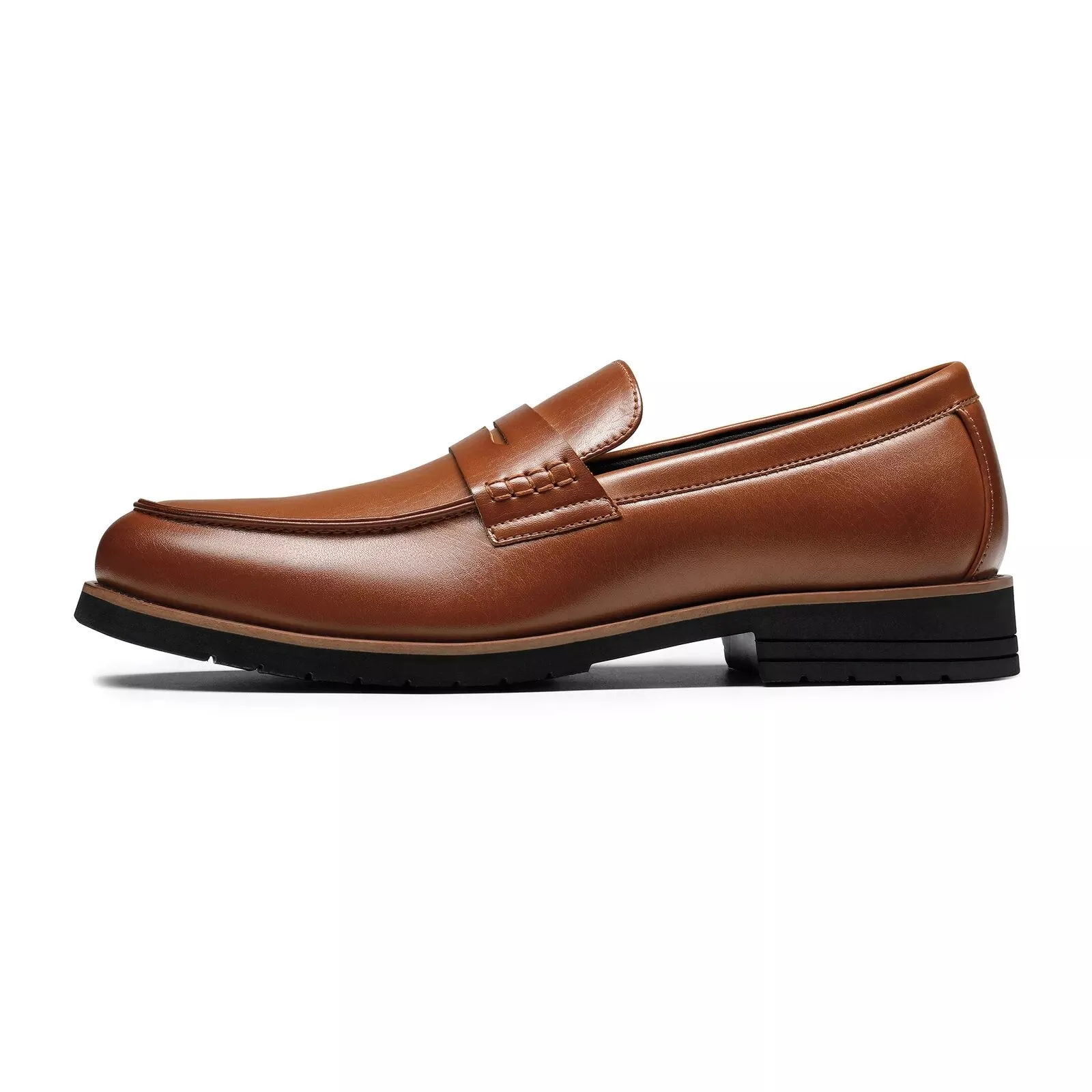 Handmade Men's Premium Leather Penny Loafers - Slip-On Business Dress Shoes