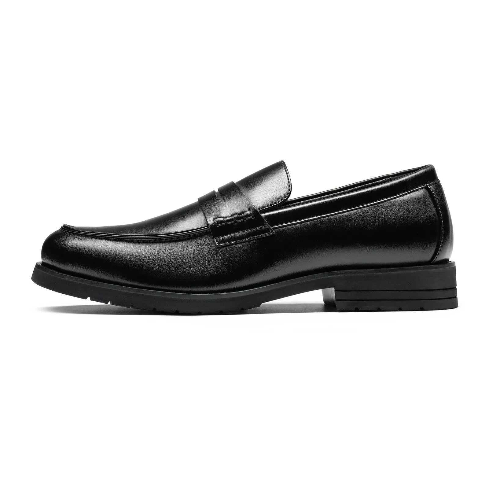 Handmade Men's Premium Leather Penny Loafers - Slip-On Business Dress Shoes