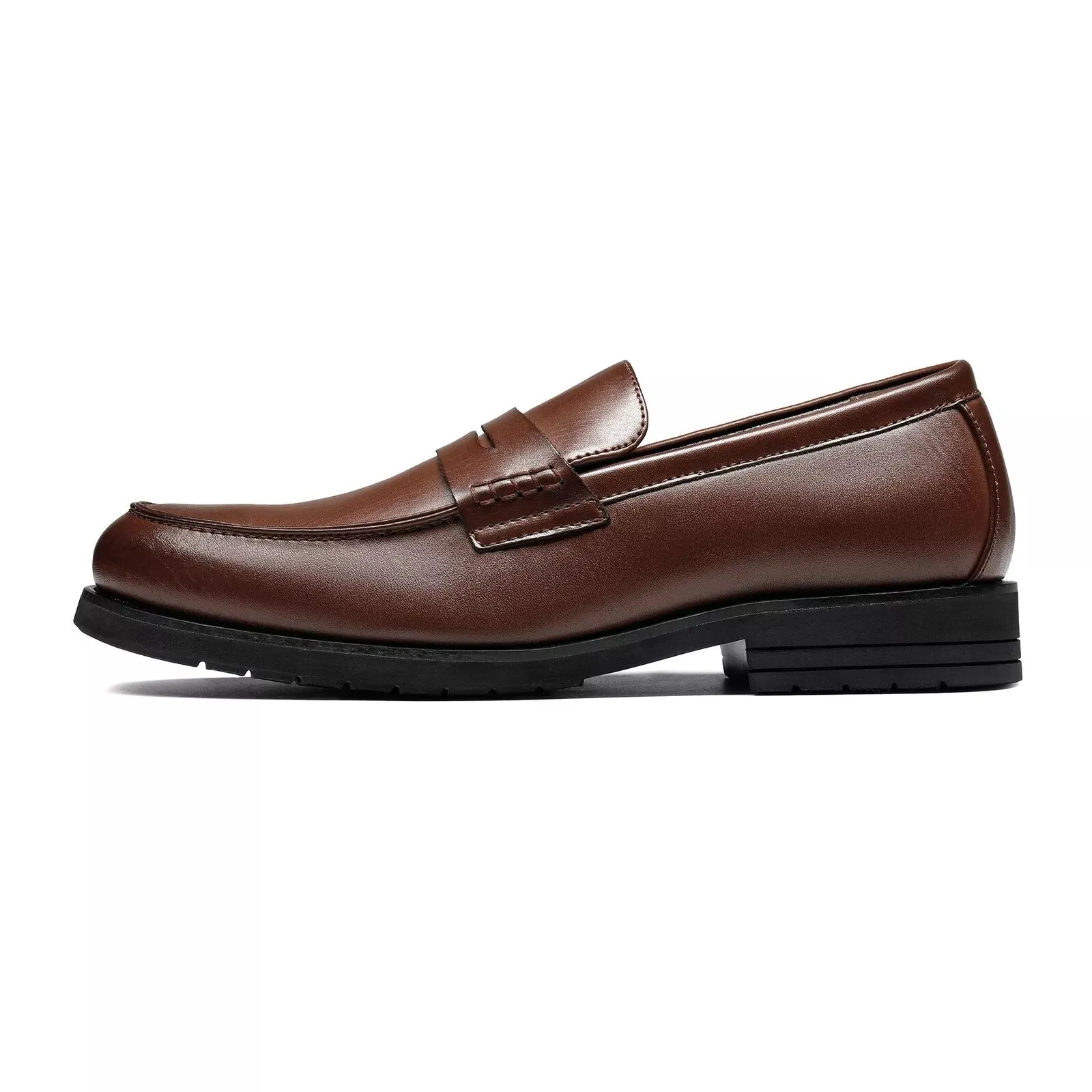 Handmade Men's Premium Leather Penny Loafers - Slip-On Business Dress Shoes