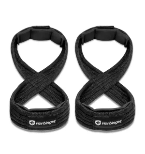 Harbinger Figure-8 Padded Lifting Straps - Black