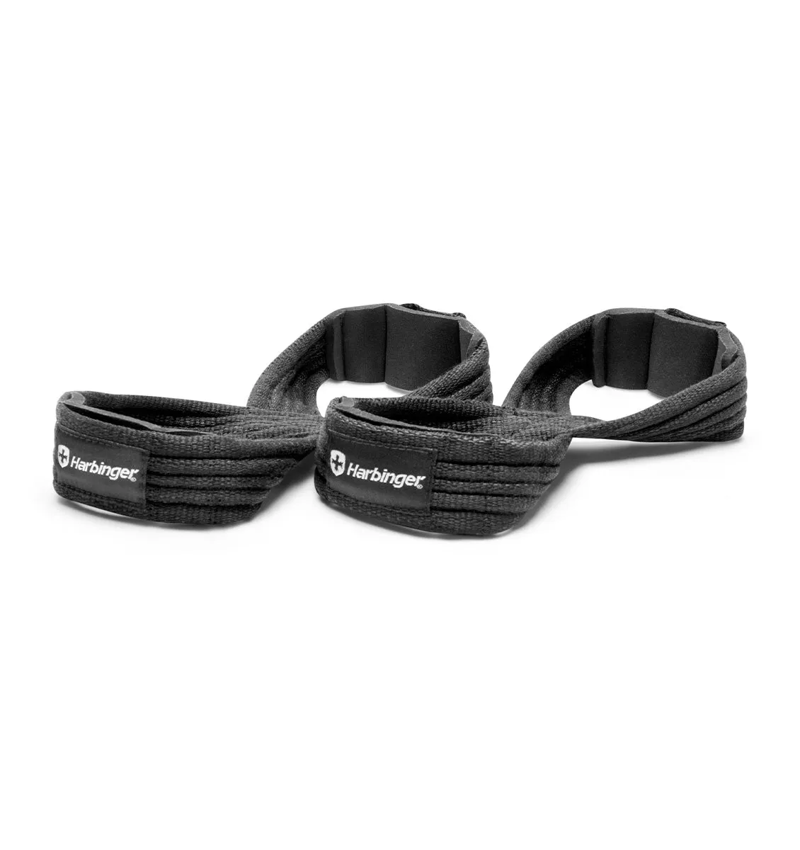 Harbinger Figure-8 Padded Lifting Straps - Black