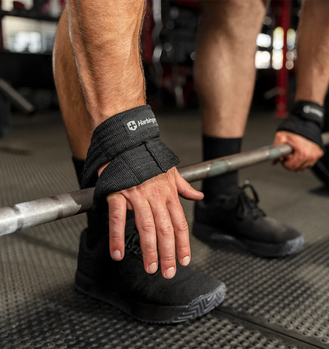 Harbinger Figure-8 Padded Lifting Straps - Black