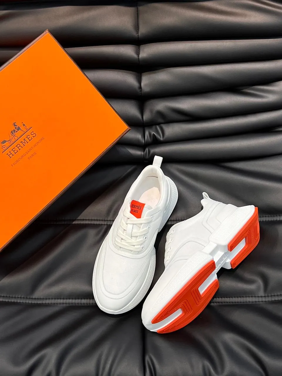 HERMES | Low-Top White Sneakers