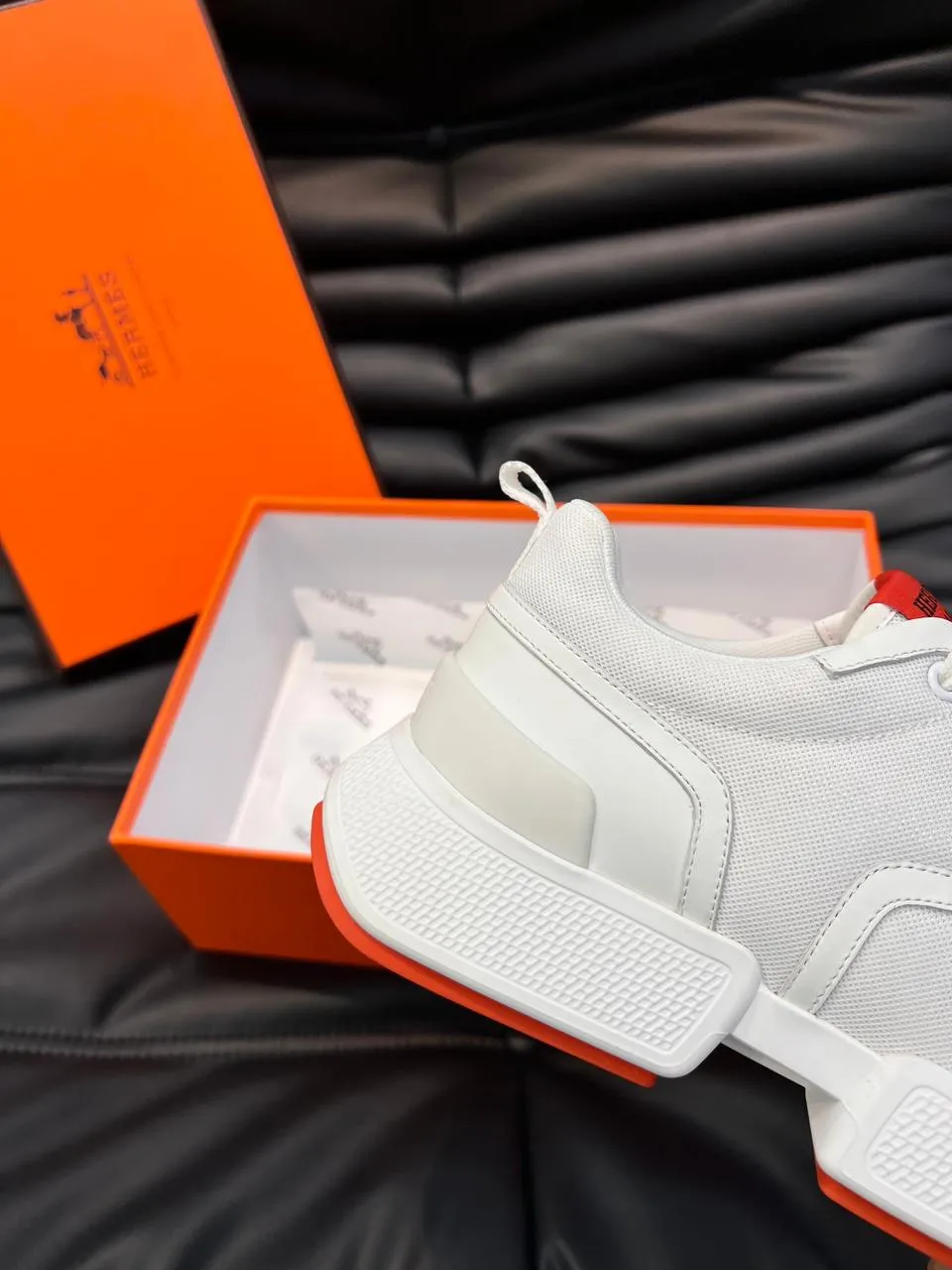 HERMES | Low-Top White Sneakers