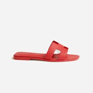 Hermes Oran sandal Rose Vermillon