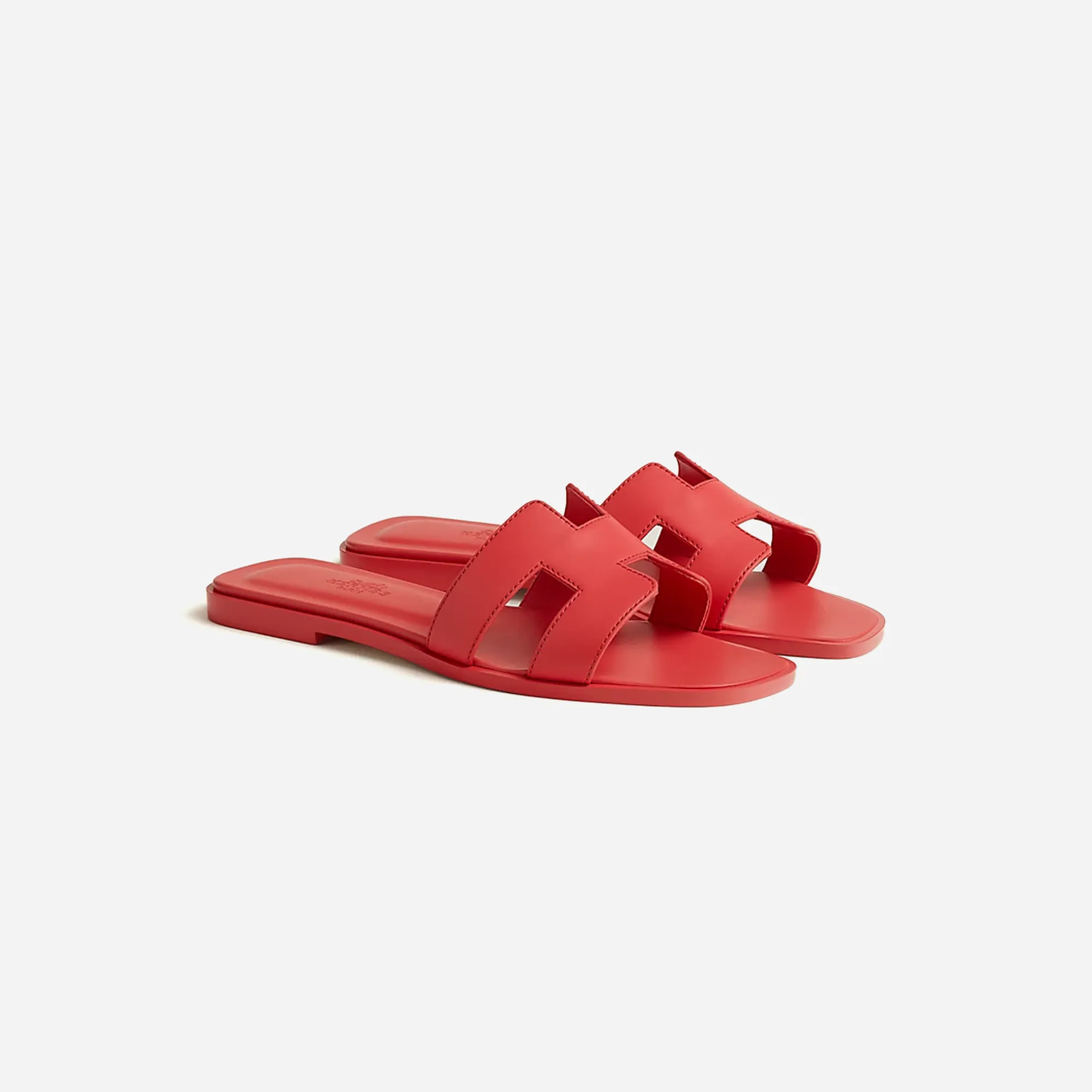Hermes Oran sandal Rose Vermillon