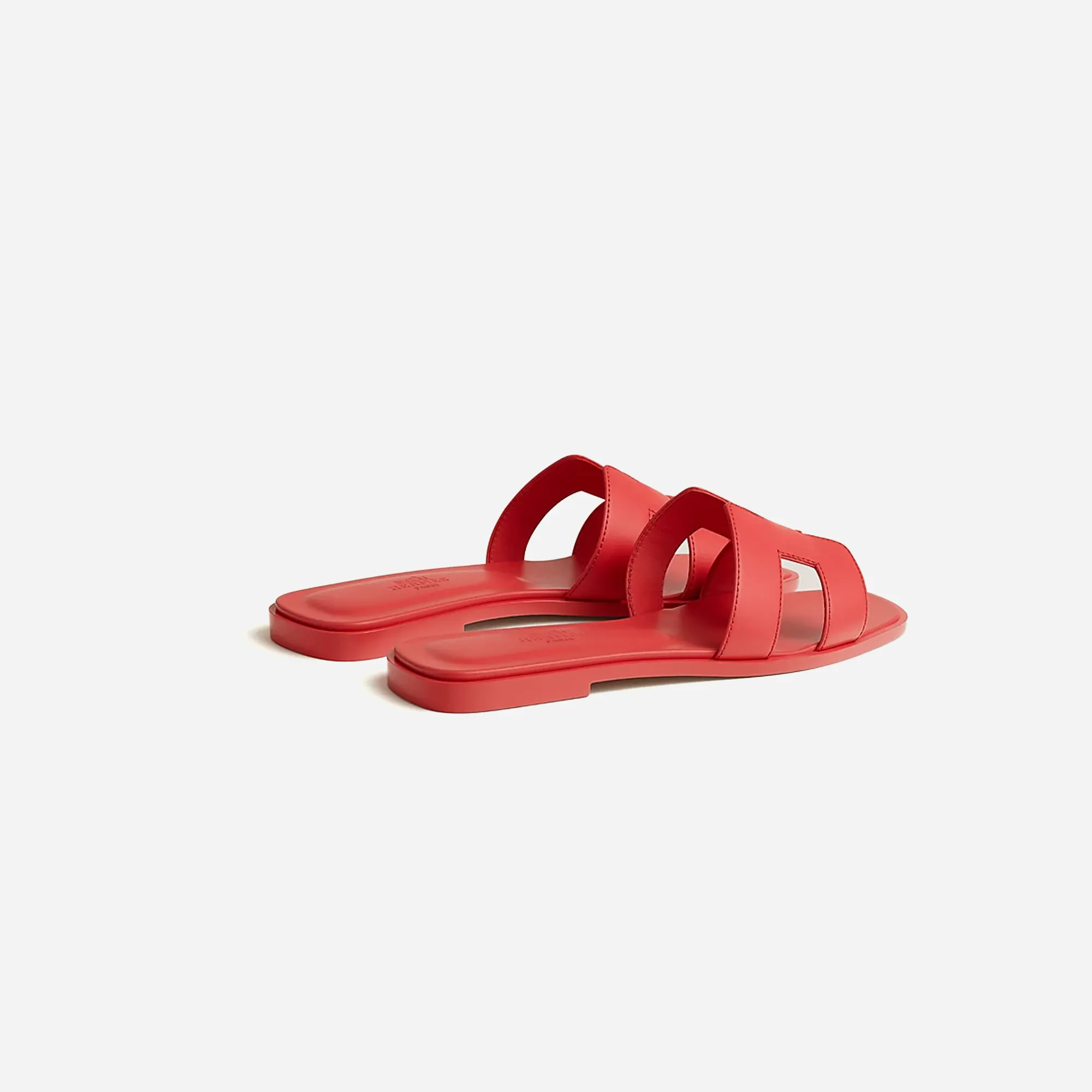 Hermes Oran sandal Rose Vermillon