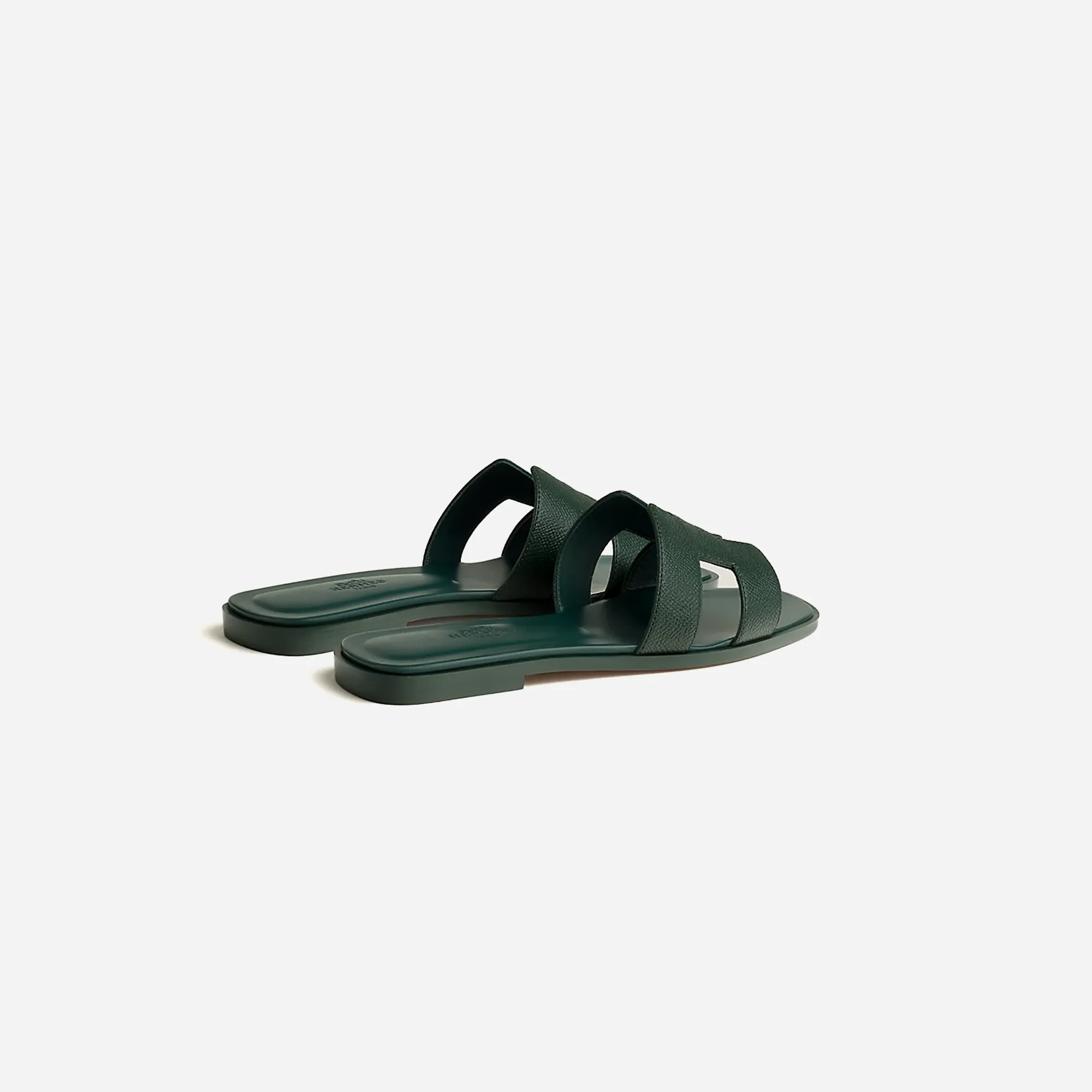 Hermes Oran sandal Vert Bouteille