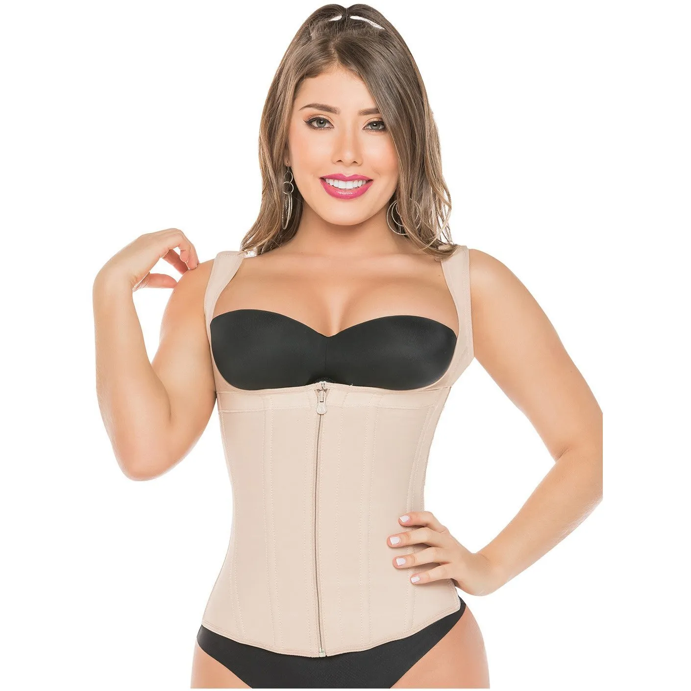 High-Back Open Bust Waist Trainer Vest Shapewear
