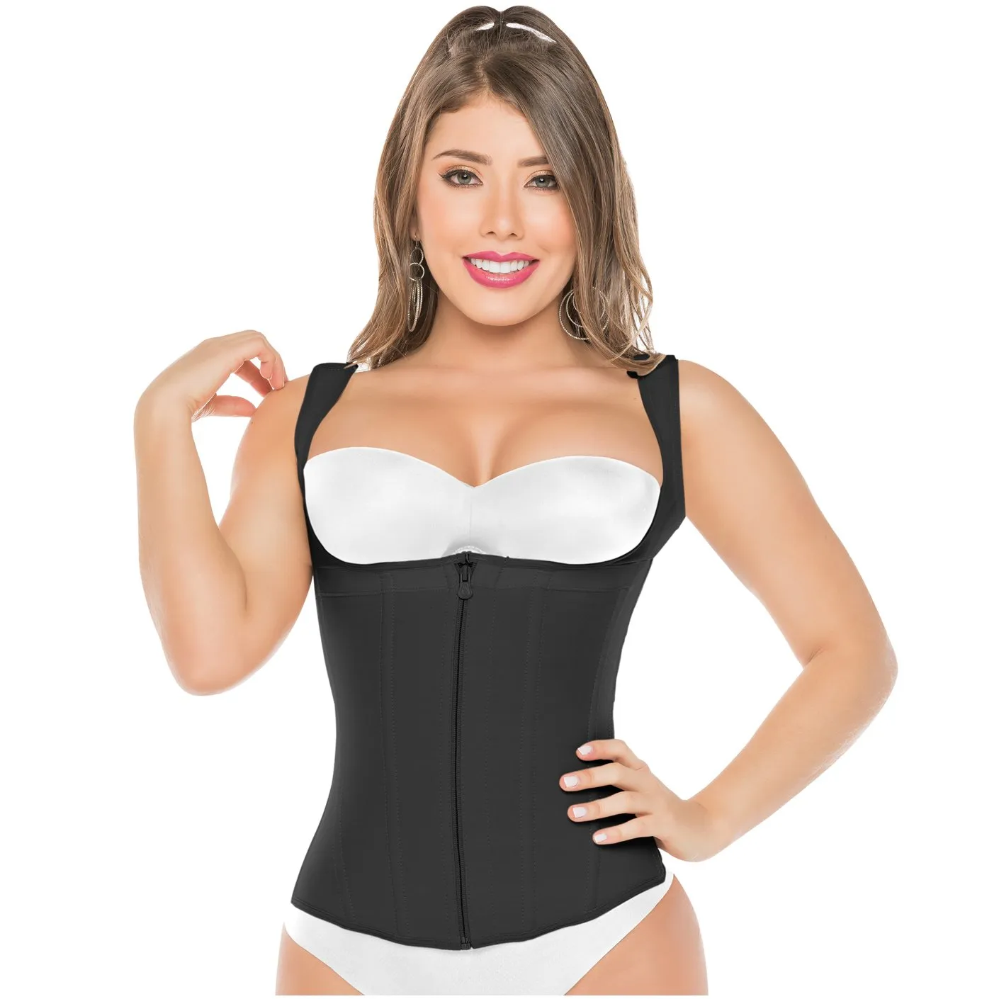 High-Back Open Bust Waist Trainer Vest Shapewear
