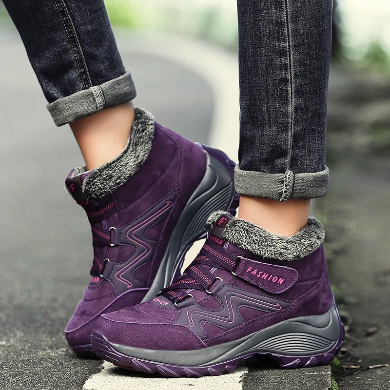 Hiking Shoes For Women Real Leather Non-Slip Outdoor Hiking Boots