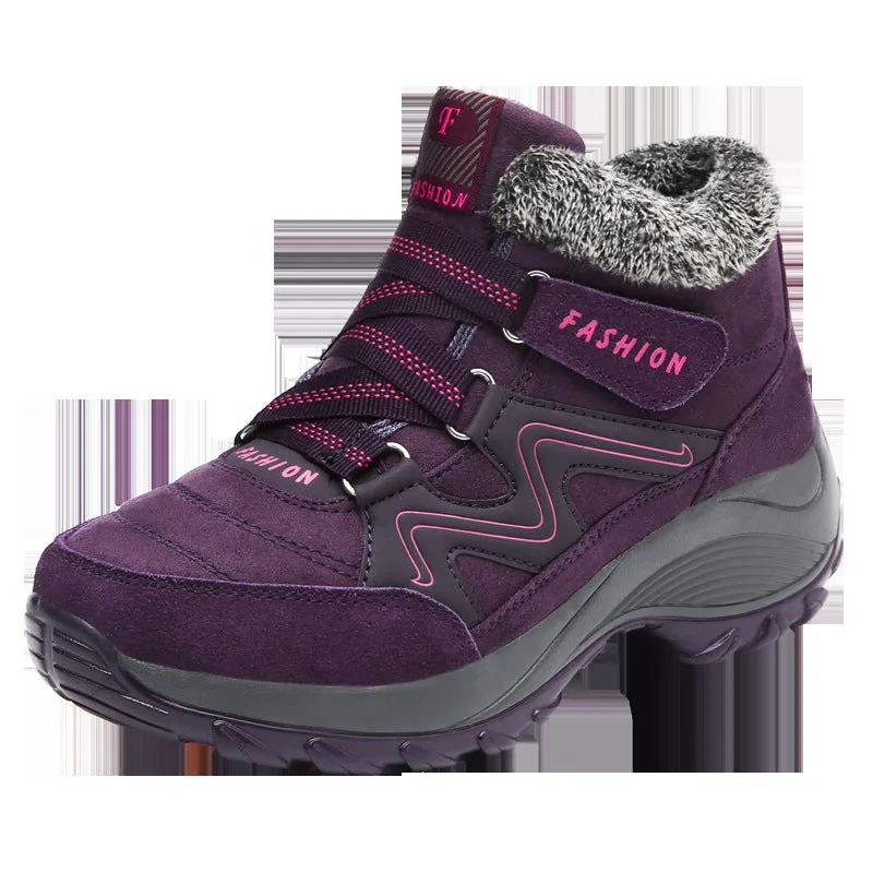 Hiking Shoes For Women Real Leather Non-Slip Outdoor Hiking Boots