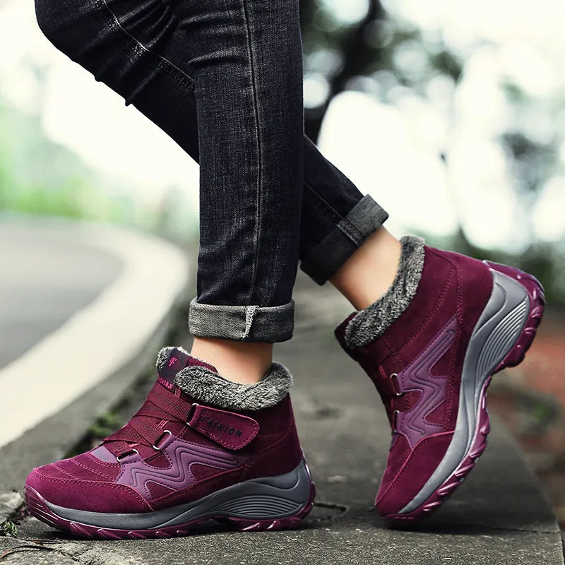 Hiking Shoes For Women Real Leather Non-Slip Outdoor Hiking Boots
