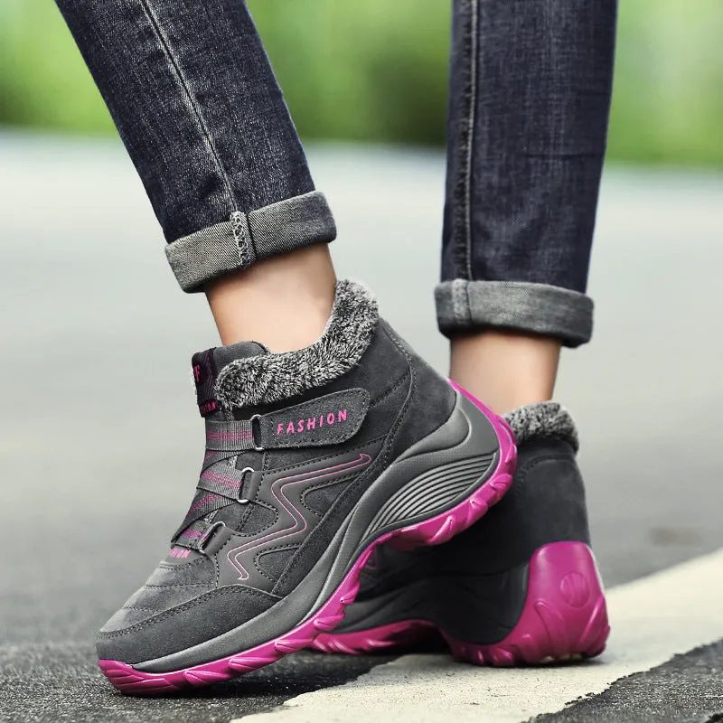 Hiking Shoes For Women Real Leather Non-Slip Outdoor Hiking Boots