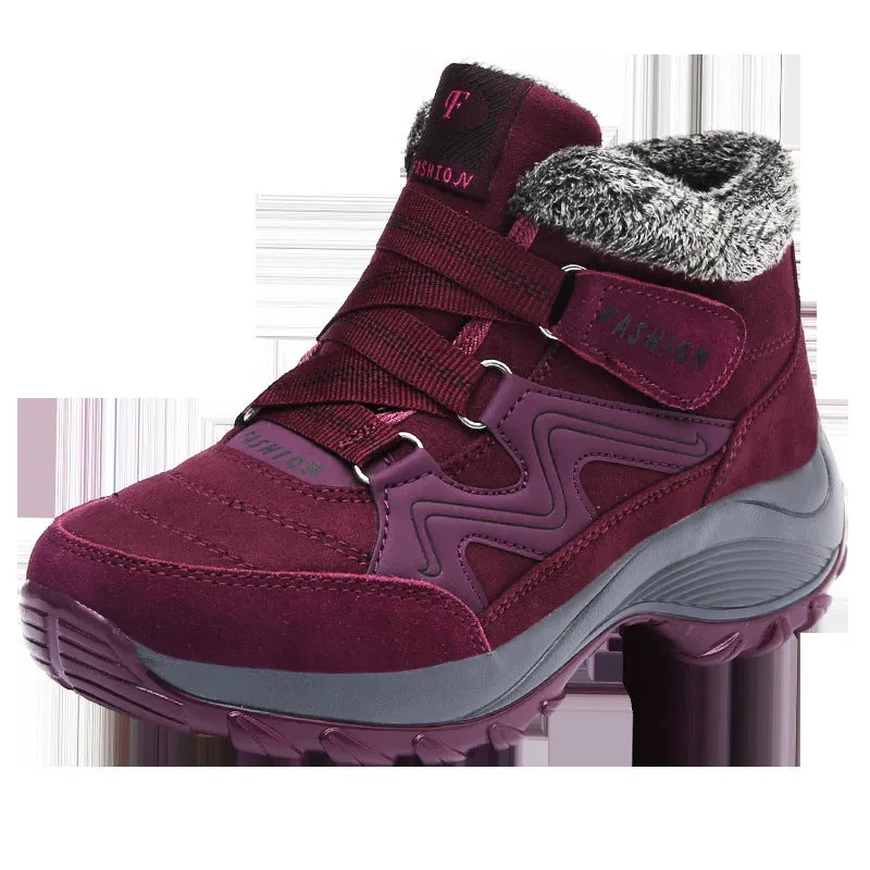 Hiking Shoes For Women Real Leather Non-Slip Outdoor Hiking Boots