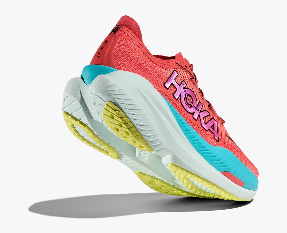 Hoka Mach X 2 M | Grapefruit/Electric Coral
