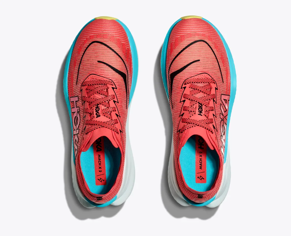 Hoka Mach X 2 M | Grapefruit/Electric Coral
