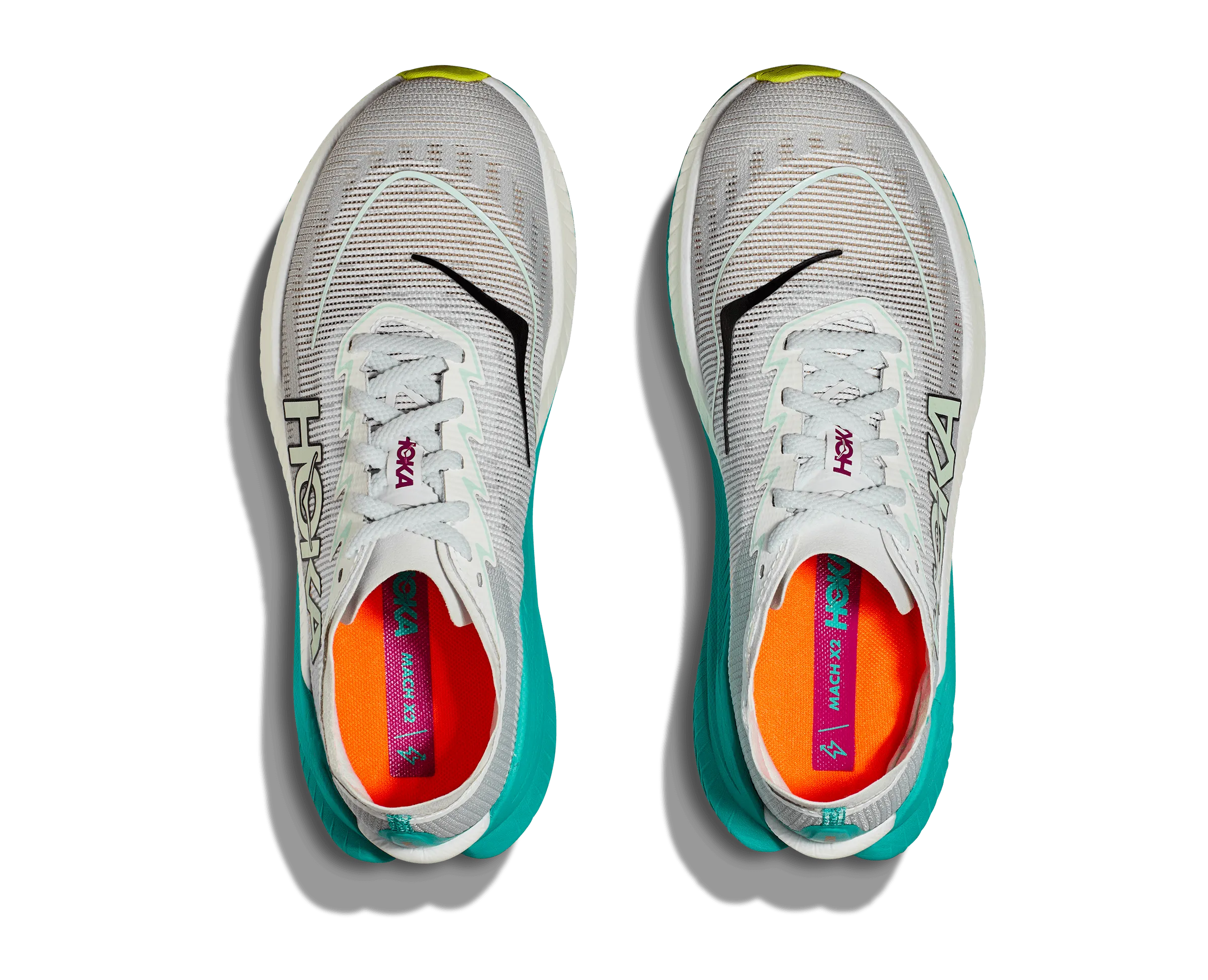 HOKA Women Mach X 2 - Frost / Electric Aqua