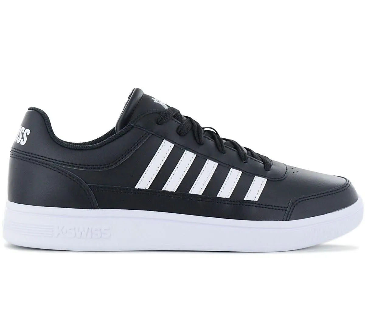 K-Swiss Court Chasseur - Herren Sneakers Schuhe Leder Schwarz 06042-009-M