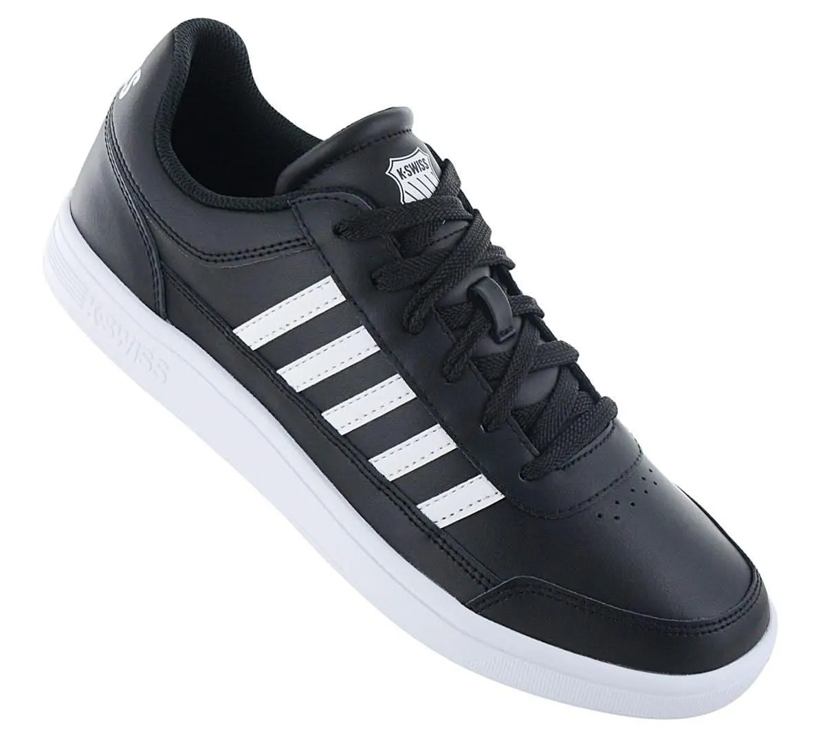 K-Swiss Court Chasseur - Herren Sneakers Schuhe Leder Schwarz 06042-009-M