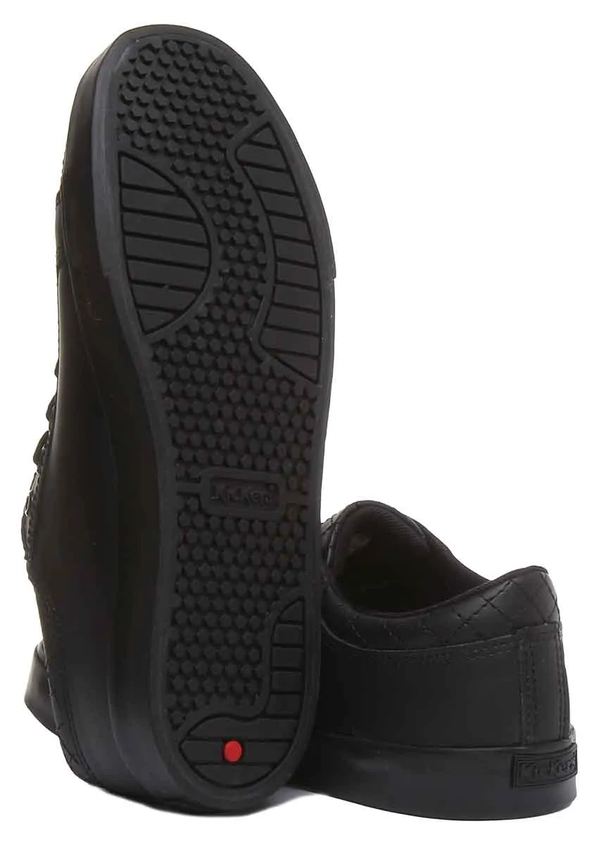 Kickers Tovni Y Quilt In Black Teen Size 3 - 6