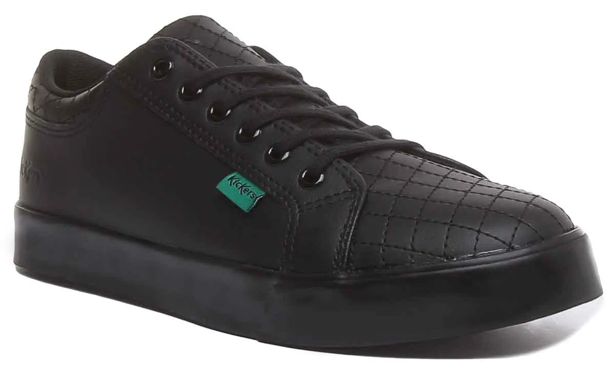 Kickers Tovni Y Quilt In Black Teen Size 3 - 6